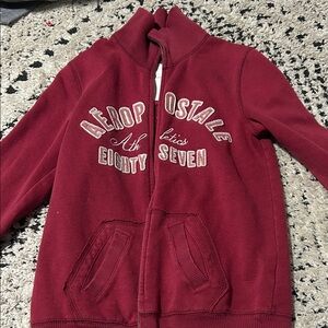 Aeropostale Kids Burgundy Zip-Up Hoodie